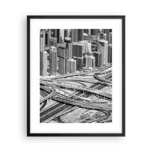 Poster în ramă neagră - Dubai - orașul imposibil - 40x50 cm