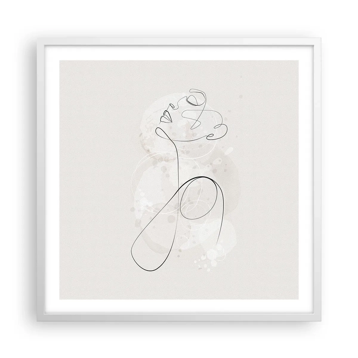 Poster în ramă albă - Spirala frumuseții - 60x60 cm