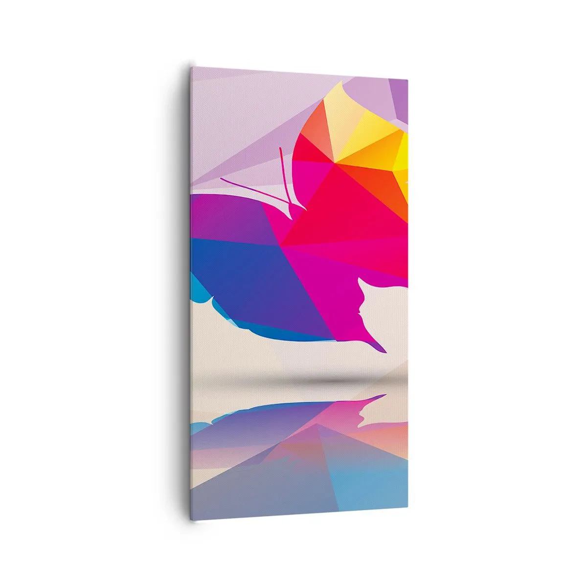 Tablou pe pânză - Curcubeu de fluture - 65x120 cm