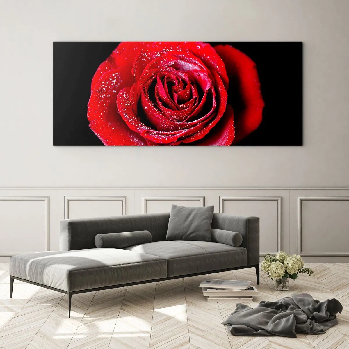 Tablou pe sticlă - Pur și simplu dragoste - 90x30 cm