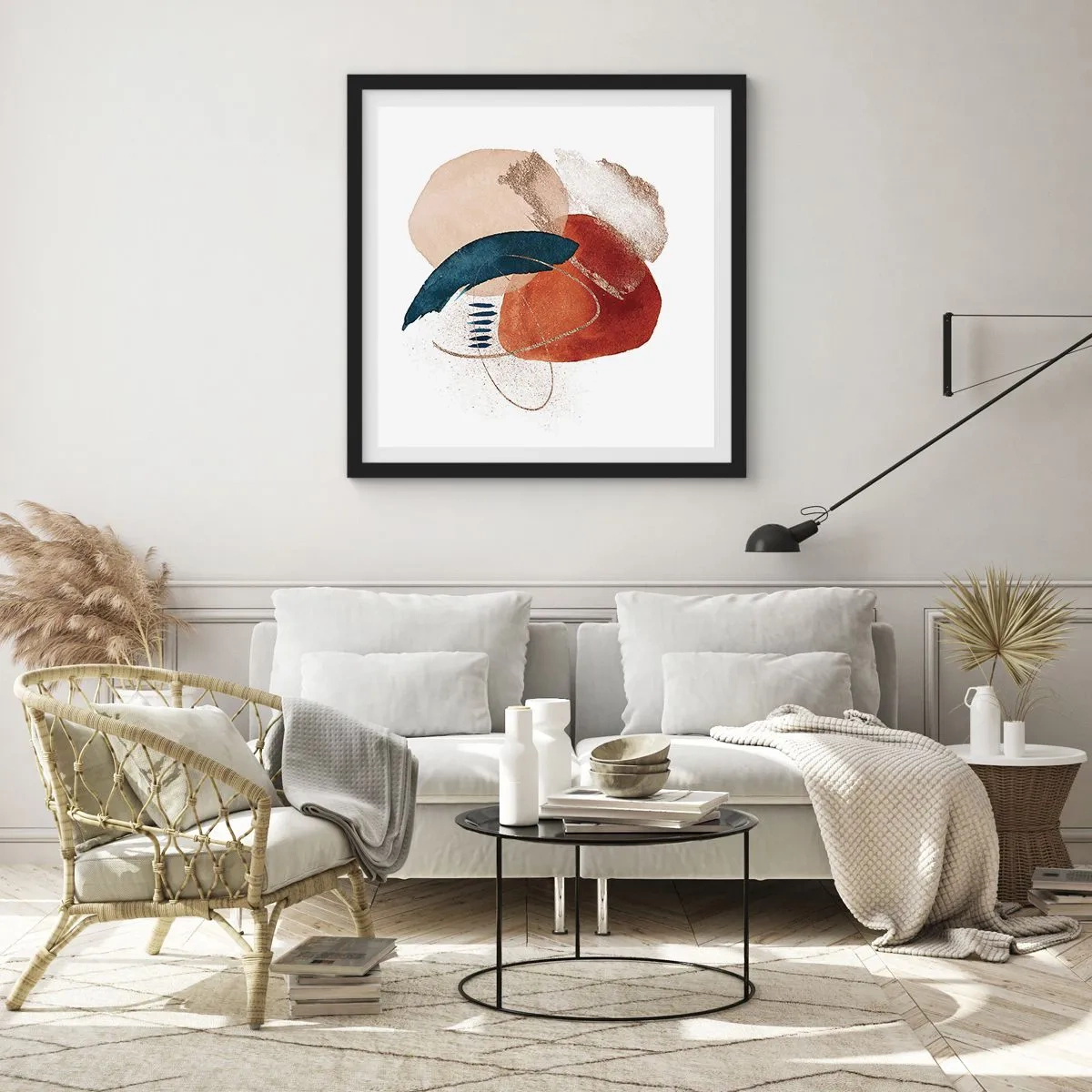 Poster în ramă neagră - Compoziție ovală - 30x30 cm