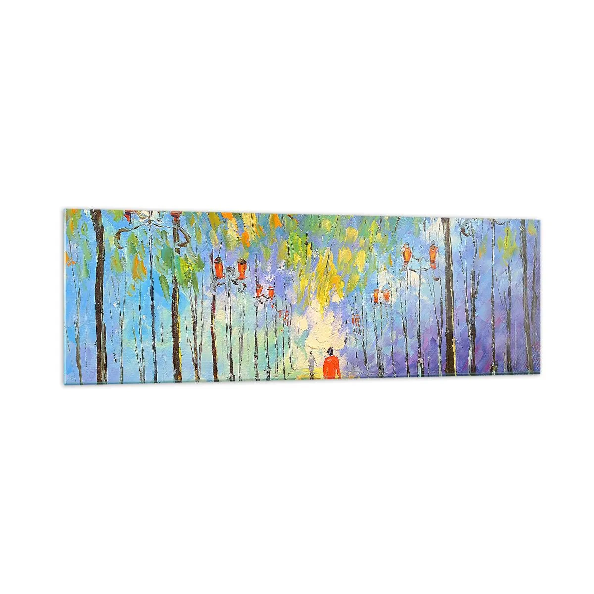 Tablou pe sticlă - Cântecul de noapte al ploii - 160x50 cm