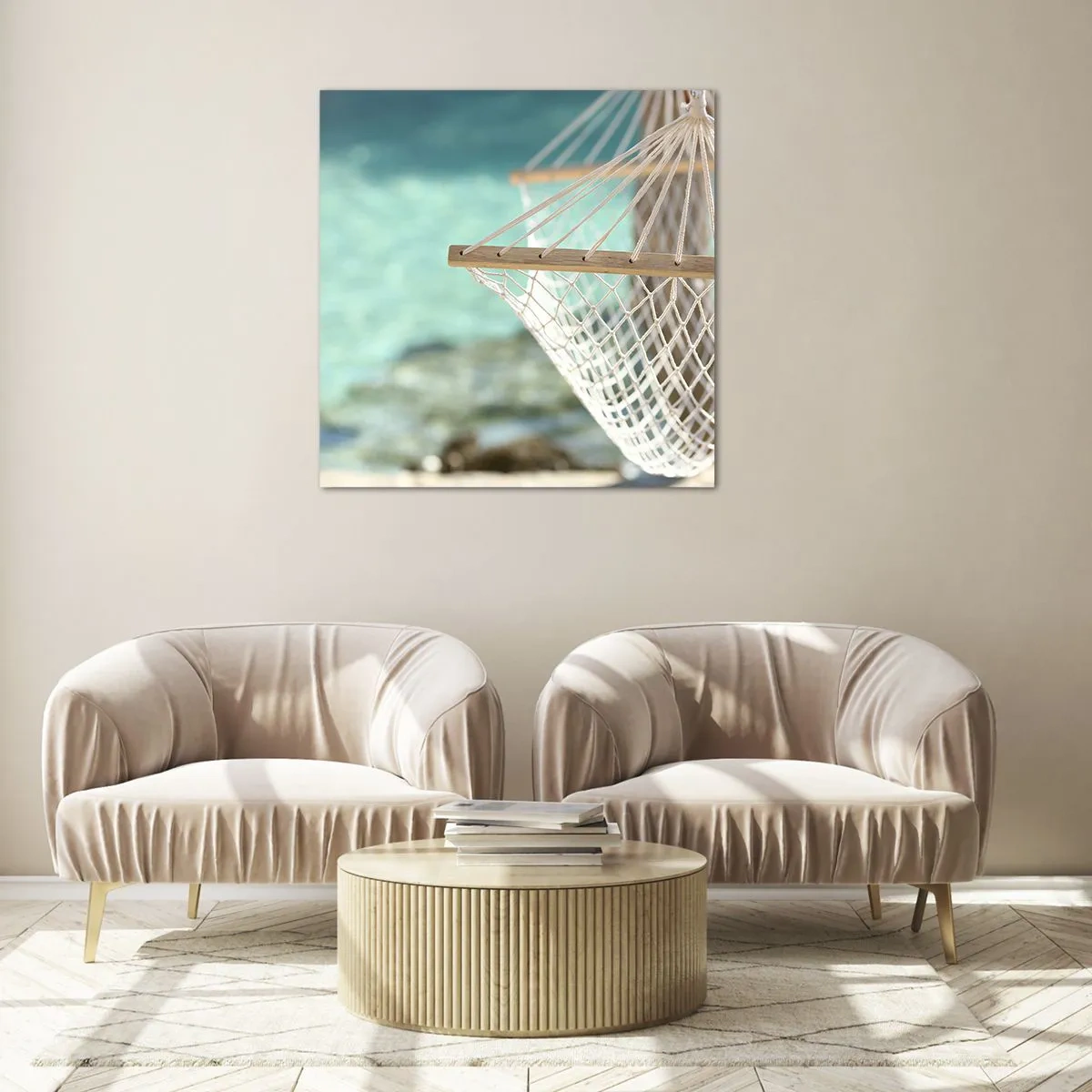 Tablou pe sticlă - Timp de relaxare - 60x60 cm