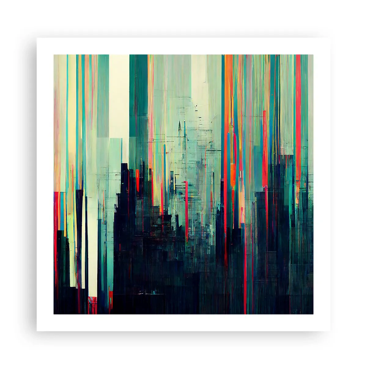 Poster - Oraș futurist - 60x60 cm