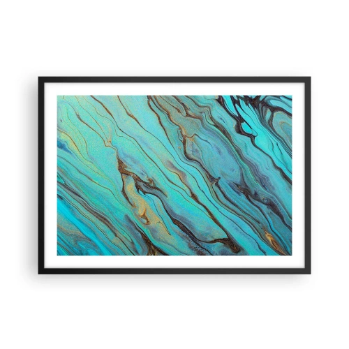 Poster în ramă neagră - Mareea turcoaz - 70x50 cm
