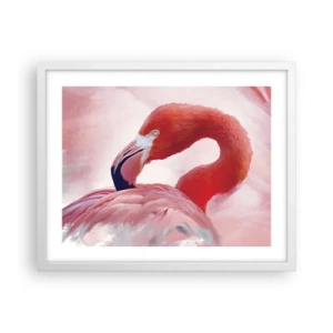 Poster în ramă albă - Frumusețea păsărilor - 50x40 cm