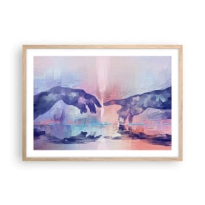 Poster în ramă de stejar deschis - Scânteia divină a vieții - 70x50 cm