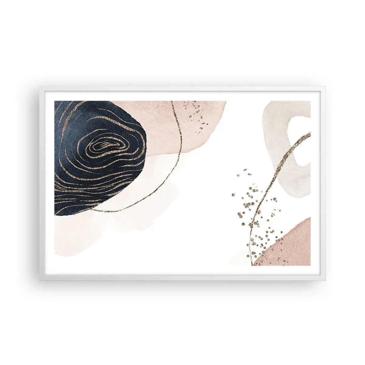 Poster în ramă albă - Totul curge - 91x61 cm