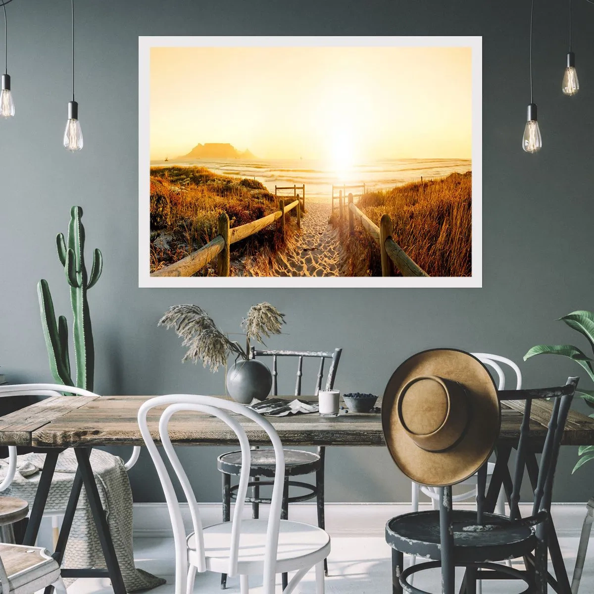 Poster - Prin dune spre soare - 70x50 cm