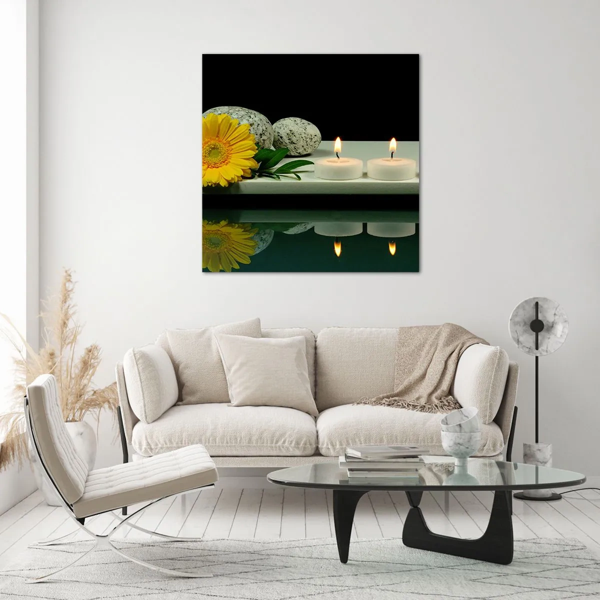 Tablou pe sticlă - Calmarea simțurilor - 30x30 cm