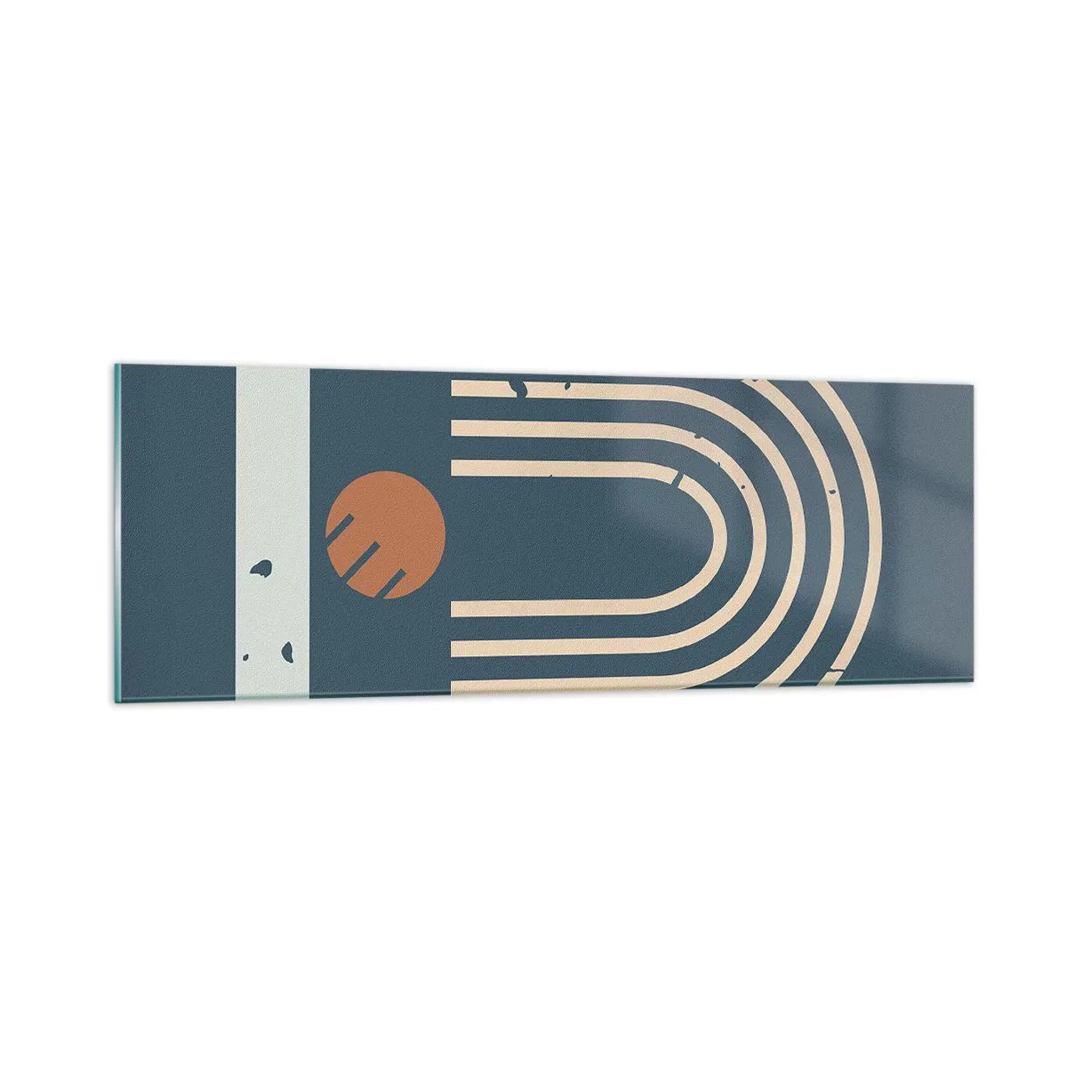 Tablou pe sticlă - Geometrie în funcție de rodie - 90x30 cm