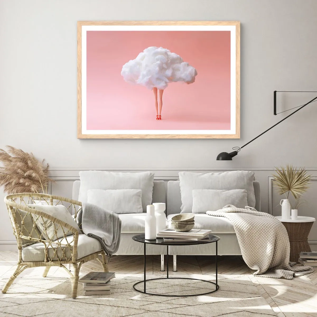 Poster în ramă de stejar deschis - Dulce promisiune - 70x50 cm