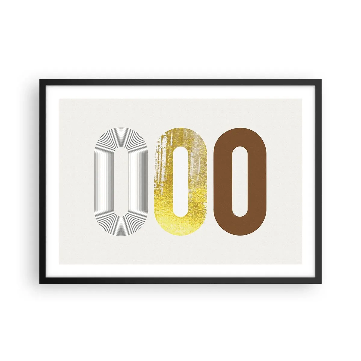 Poster în ramă neagră - Ooo! - 70x50 cm