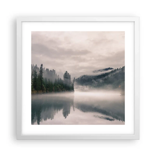 Poster în ramă albă - În reverie, în ceață - 40x40 cm