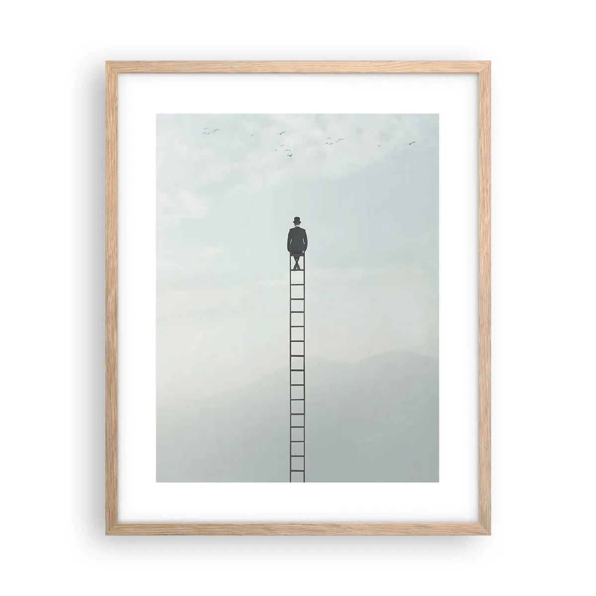 Poster în ramă de stejar deschis - Fii deasupra - 40x50 cm