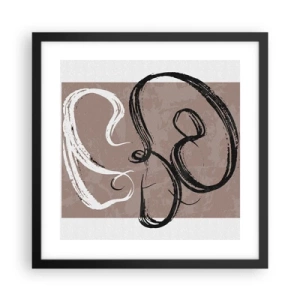 Poster în ramă neagră - Compoziția - căutarea plenitudinii - 40x40 cm
