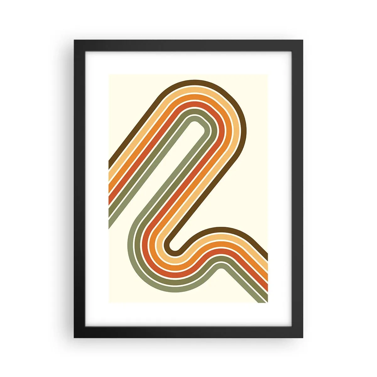 Poster în ramă neagră - Cu zigzag până la destinație - 30x40 cm