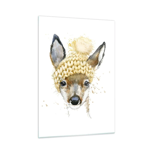 Tablou pe sticlă - Pentru iarnă într-o pădure înzăpezită - 50x70 cm