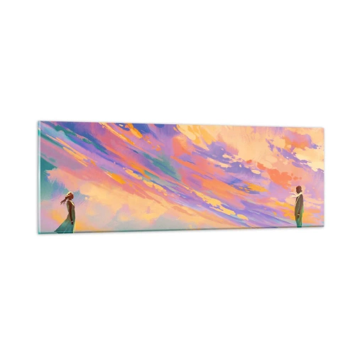 Tablou pe sticlă - Puterea de atracție - 90x30 cm