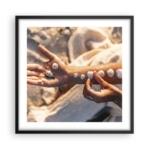 Poster în ramă neagră - Frumusețe la îndemână - 50x50 cm