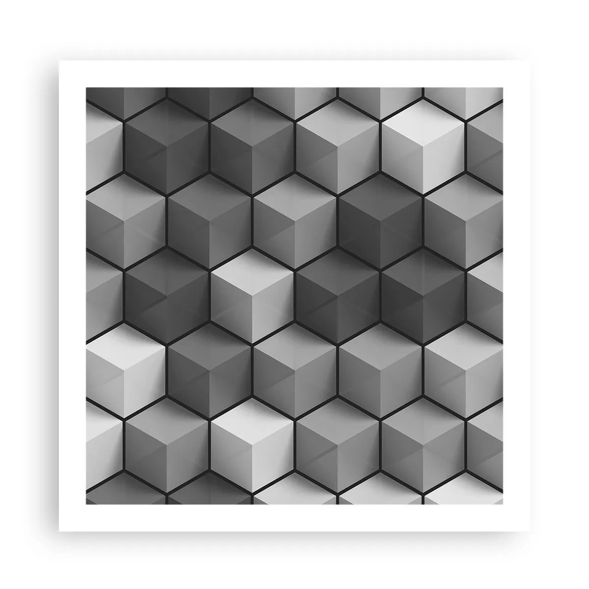 Poster - Puzzle cubist - 60x60 cm