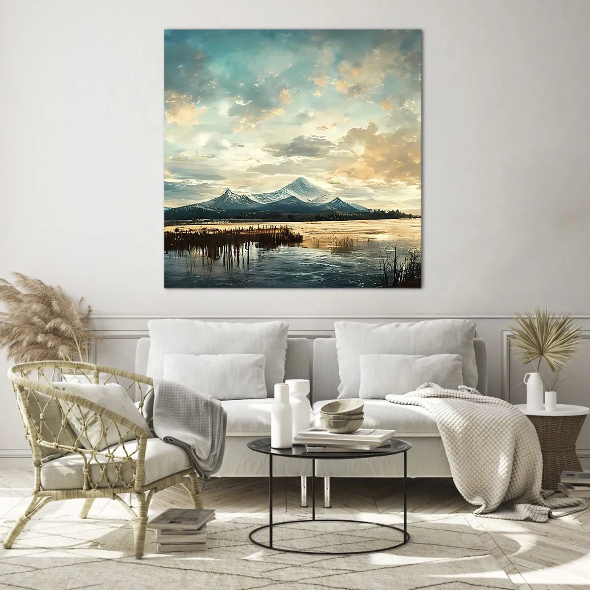 Tablou pe sticlă - Sub protecția cerului - 30x30 cm