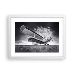 Poster în ramă albă - Rătăcitorul înaripat - 40x30 cm