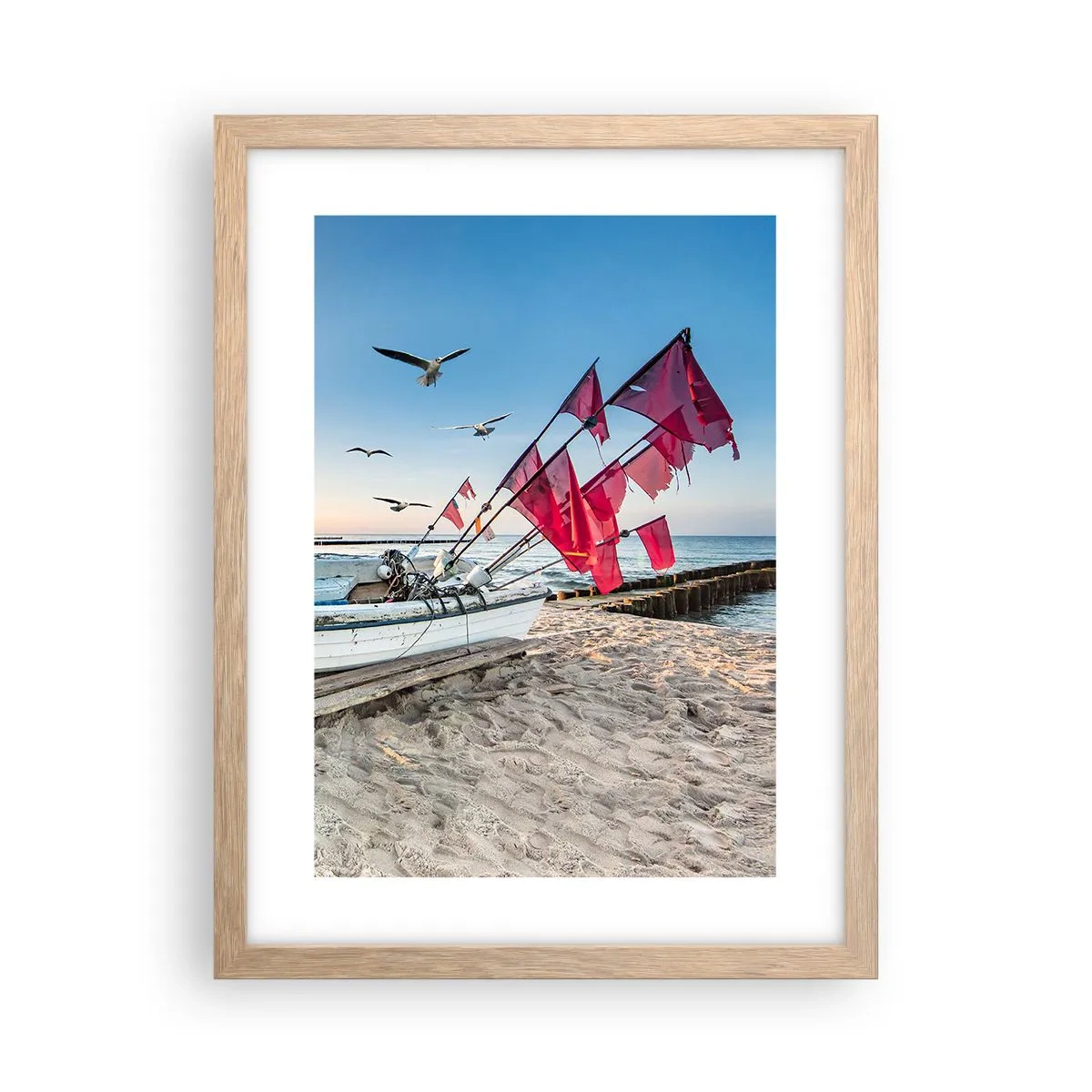 Poster în ramă de stejar deschis - O odihnă binemeritată - 30x40 cm