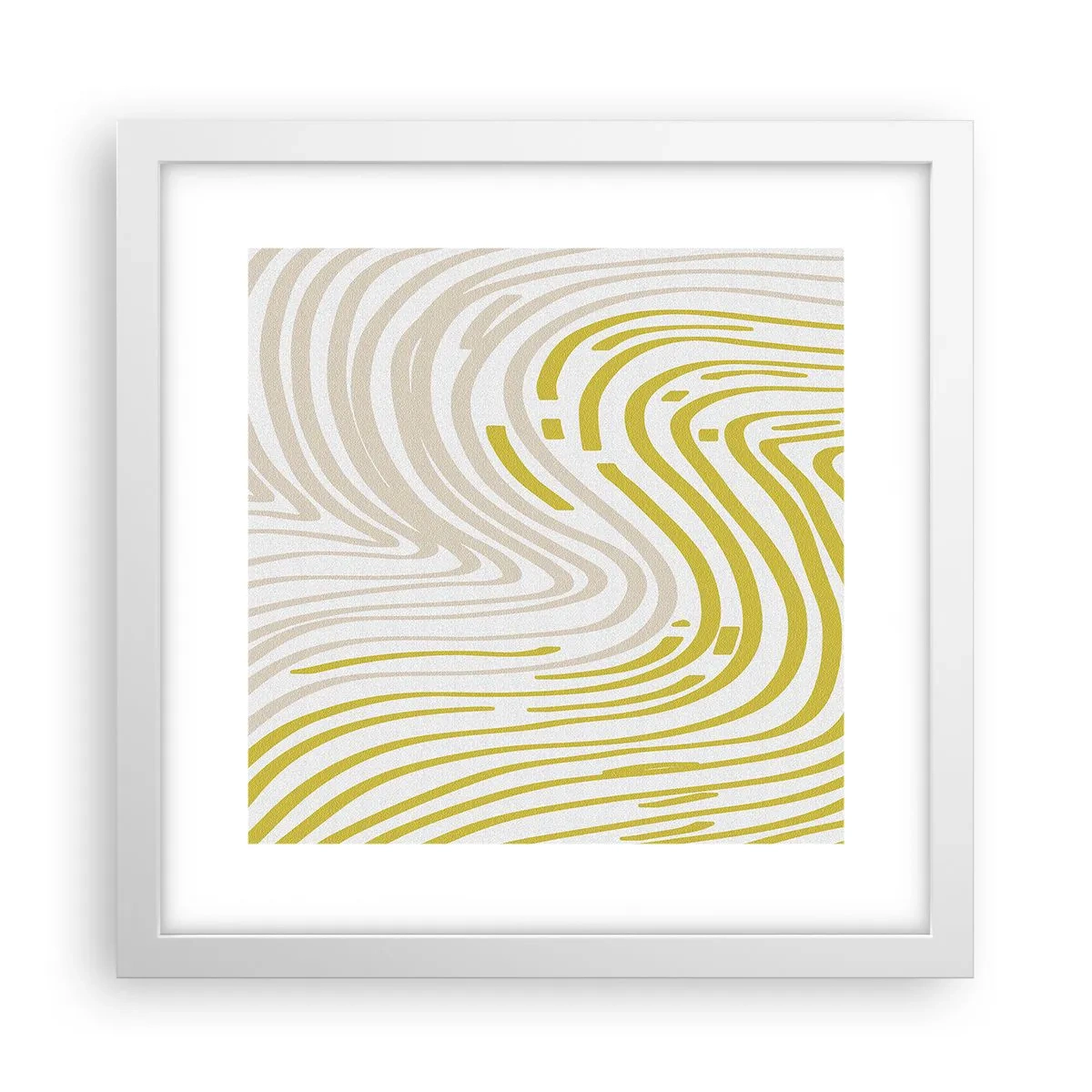 Poster în ramă albă - Compoziție cu cambrare ușoară - 30x30 cm