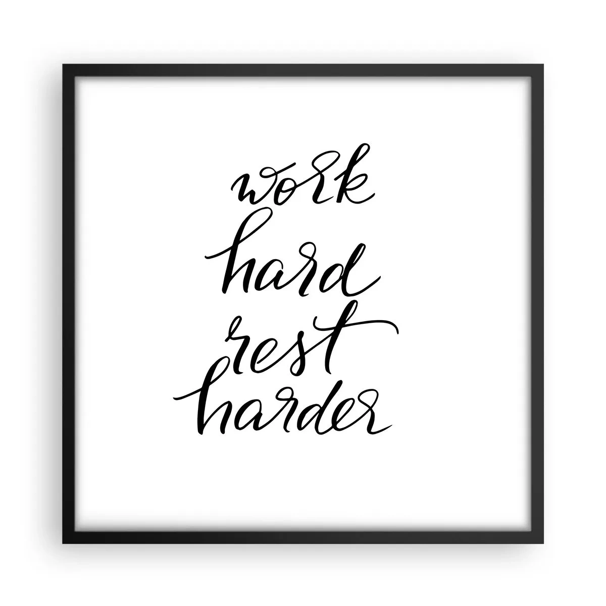 Poster în ramă neagră - Echilibrul vieții - 50x50 cm