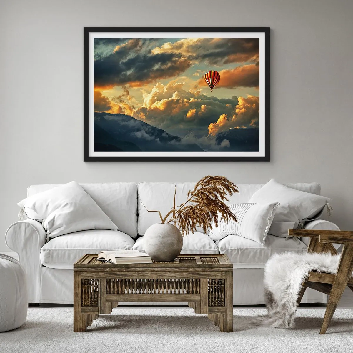Poster în ramă neagră - Zbor pentru că vreau - 40x30 cm