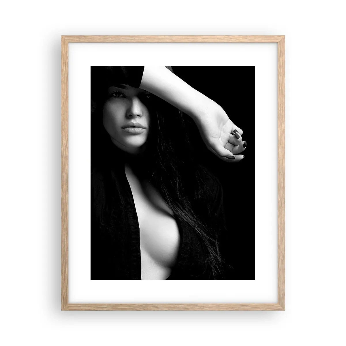 Poster în ramă de stejar deschis - Școala de seducție - 40x50 cm