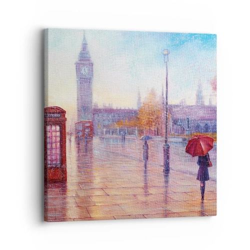 Tablou pe pânză - O zi de toamnă londoneză - 30x30 cm