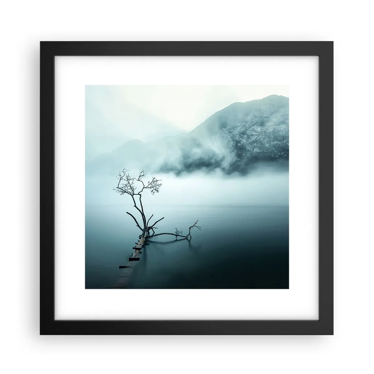 Poster în ramă neagră - Din apă și ceață - 30x30 cm