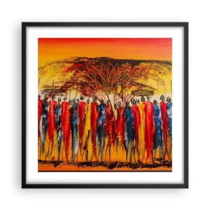 Poster în ramă neagră - Acolo, acolo, acolo, acolo se duc - 50x50 cm