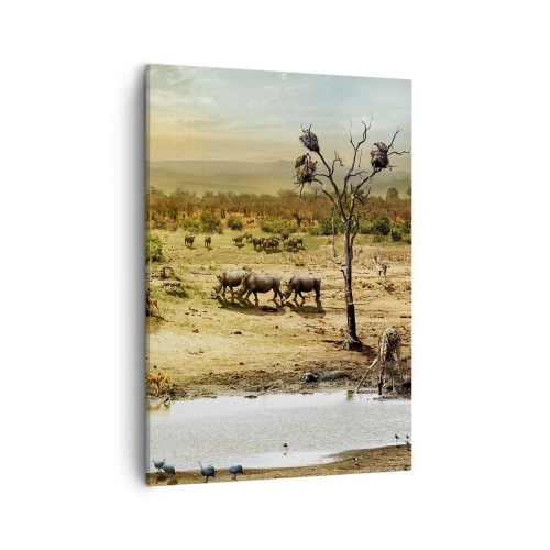 Tablou pe pânză - "Și din Eden curgea un râu..." - 50x70 cm