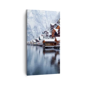 Tablou pe pânză - În decor de iarnă - 45x80 cm