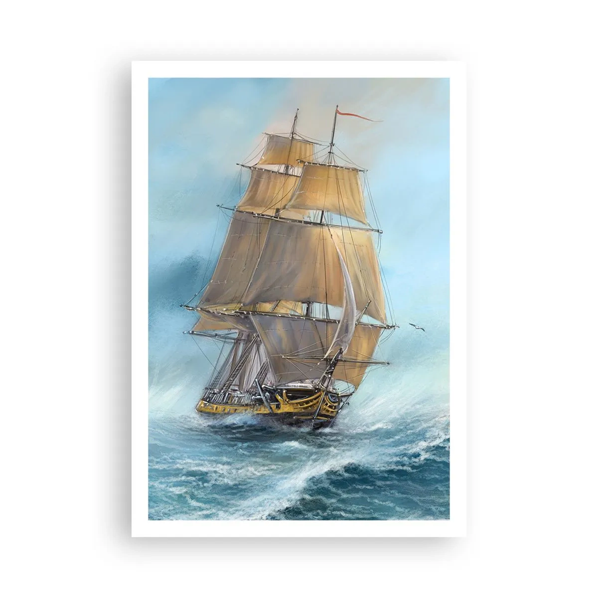 Poster - Rulează pe valuri - 70x100 cm