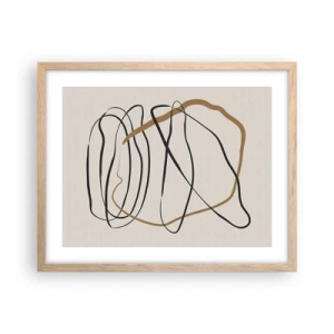 Poster în ramă de stejar deschis - Compoziție - Dans posesiv - 50x40 cm