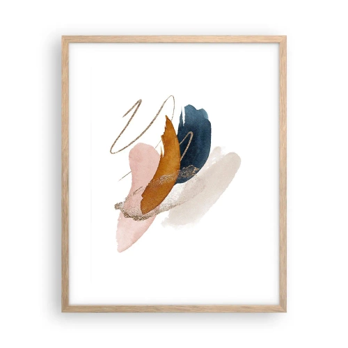 Poster în ramă de stejar deschis - Compoziție înaripată - 40x50 cm