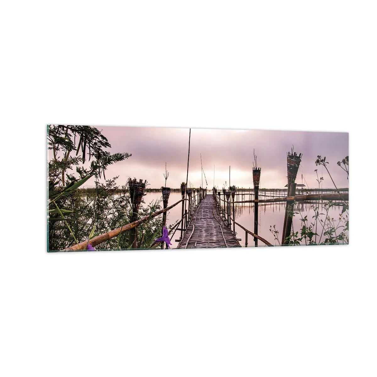 Tablou pe sticlă - Pacea și liniștea Asiei - 140x50 cm