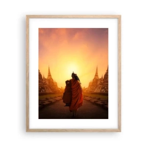 Poster în ramă de stejar deschis - În pace prin eternitate - 40x50 cm