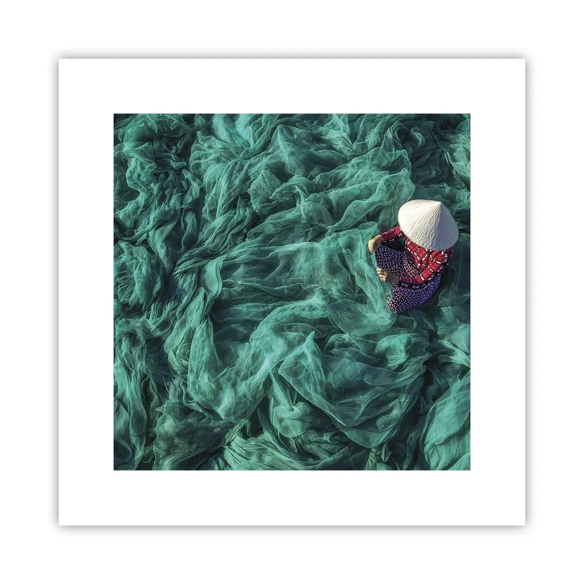 Poster - Într-o mare de rețea - 30x30 cm