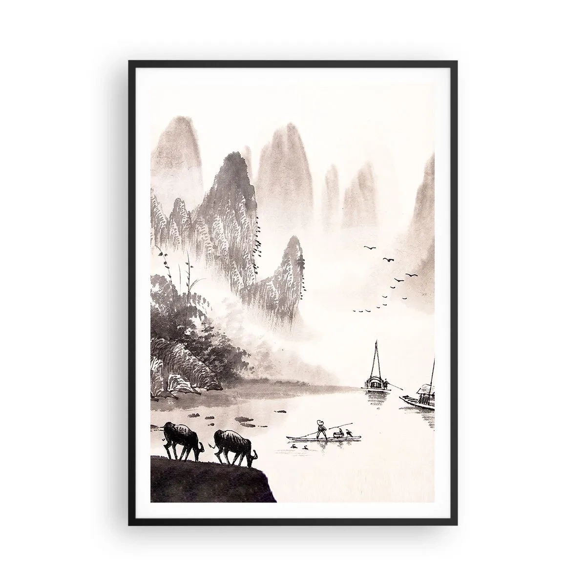 Poster în ramă neagră - Viața exotică de zi cu zi a Estului - 70x100 cm
