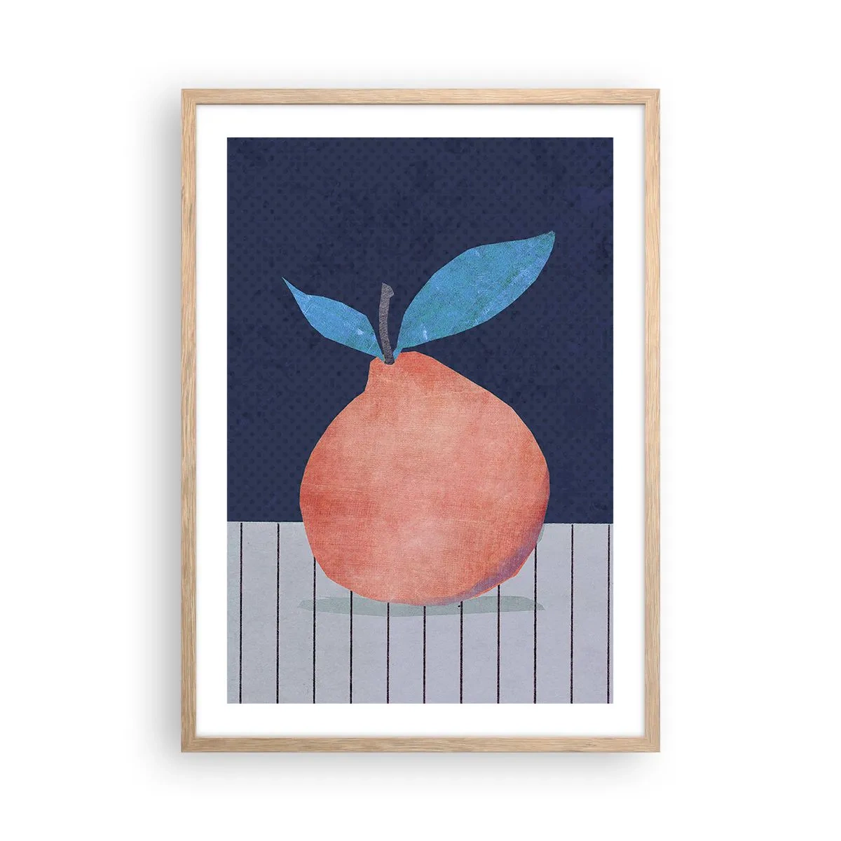 Poster în ramă de stejar deschis - Convexitate și plan - 50x70 cm