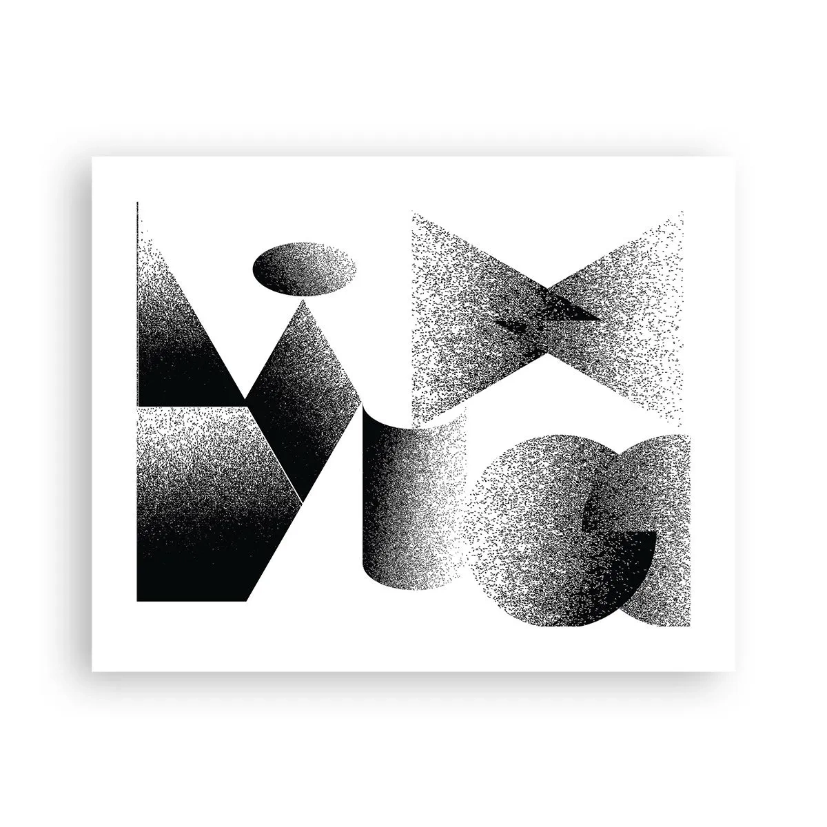 Poster - Unghiuri și ovale - 50x40 cm