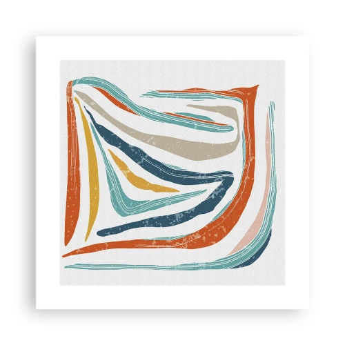 Poster - Abstracție prietenoasă și zâmbitoare - 40x40 cm