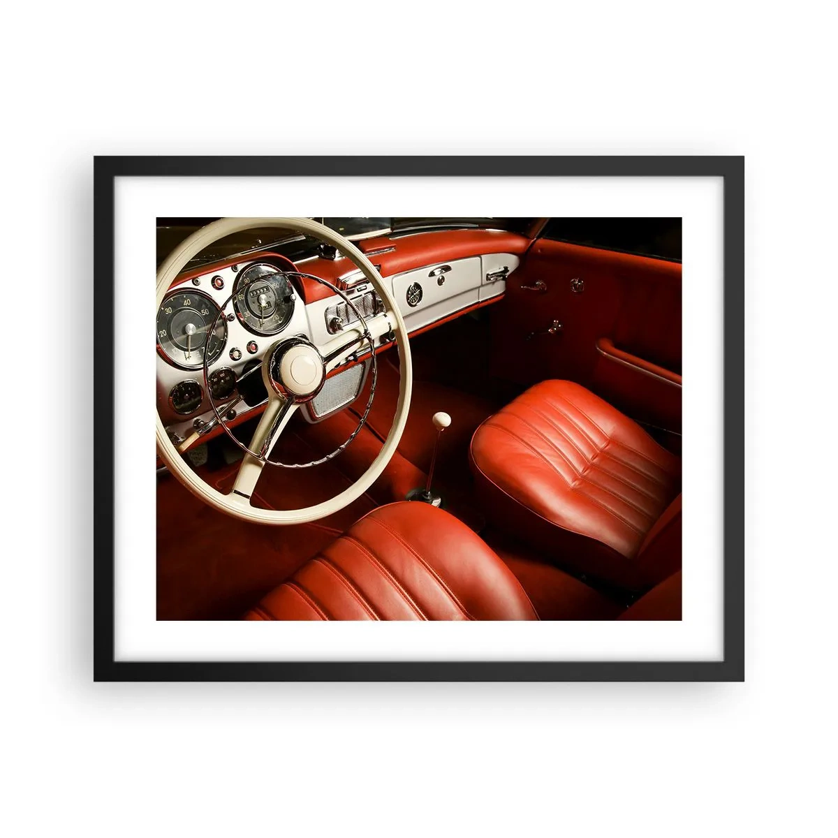 Poster în ramă neagră - Lux în stil vintage - 50x40 cm