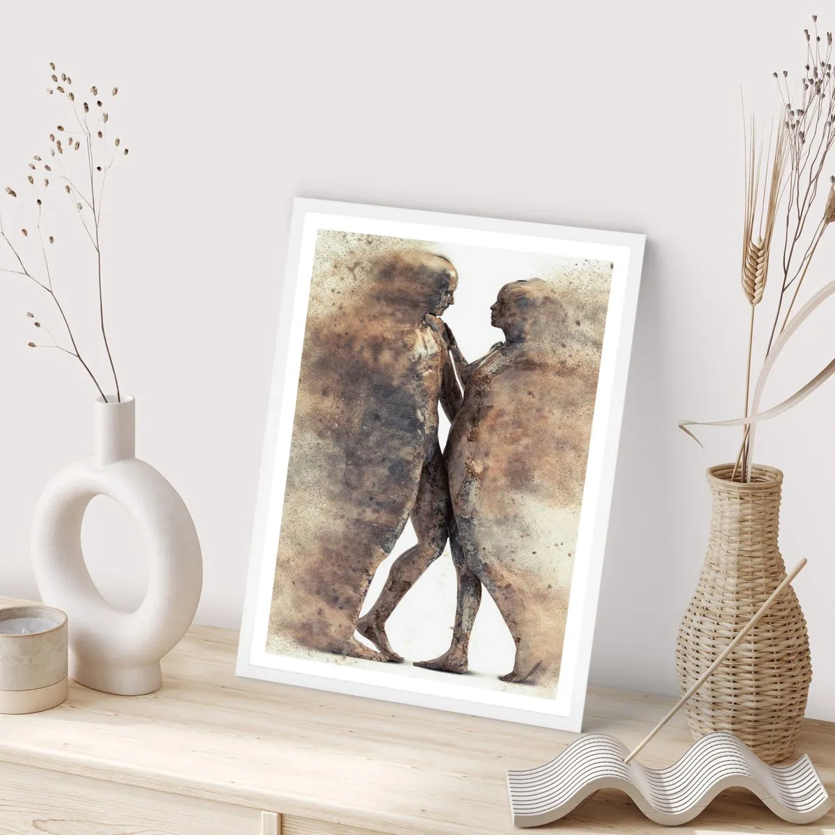 Poster în ramă albă - Din praf s-au ridicat la iubire - 40x50 cm