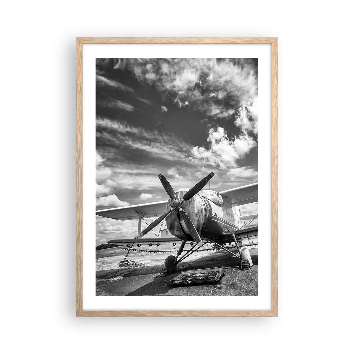 Poster în ramă de stejar deschis - Abia aștept! - 50x70 cm